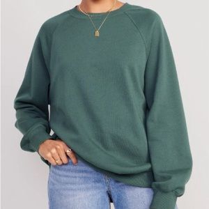 old navy oversized crew jade L (M)